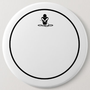 Sechs-Zoll-Raster-Button-Rührkopf Button