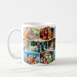 Sechseck 16 Foto-Collage modernes Muster Wrap Kaffeetasse