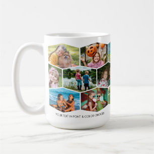 Sechseck 16 Foto-Collage-Muster-Wrap Personalisier Kaffeetasse