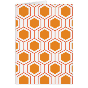 Sechseck abstrakt geometrisches Muster in Orange u