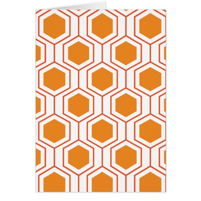 Sechseck abstrakt geometrisches Muster in Orange u (Vorne)
