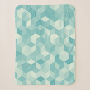 Sechseckblaues Muster Sherpadecke