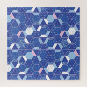 Sechsecke, Dreiecke: geometrisches abstraktes Must Puzzle
