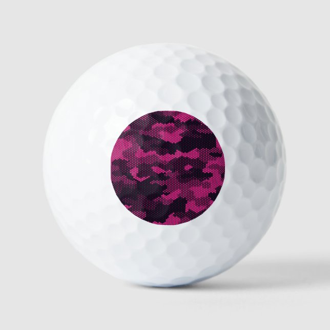 Sechseckige Camouflage, militärischer Hintergrund Golfball (Vorderseite)
