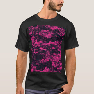 Sechseckige Camouflage, militärischer Hintergrund T-Shirt