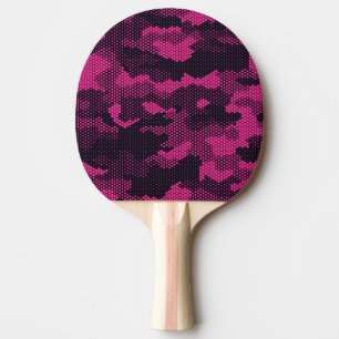 Sechseckige Camouflage, militärischer Hintergrund Tischtennis Schläger