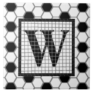 Sechseckige Fliesen-Druckmonogramm Fliese