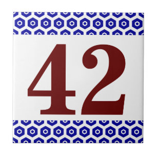 Sechseckige Grenze der Zahl-Fliese Fliese