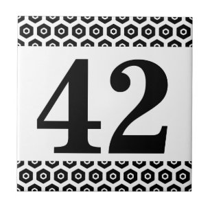 Sechseckige Grenze der Zahl-Fliese Fliese