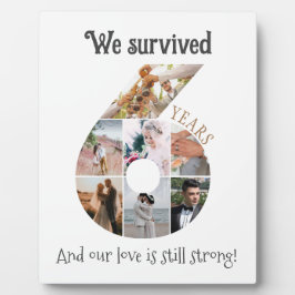 Sechsjähriges Hochzeitstag Fotoplatte