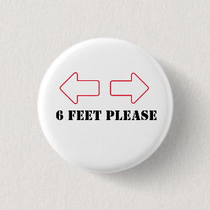 Sechskantmeter-Taste für soziale Distanz Button
