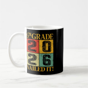 Sechste 6. Klasse Abschluss 2026 Retro Grundschule Kaffeetasse