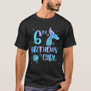 Sechste Geburtstags Mädchen Meerjungfrau 6. Kleink T-Shirt