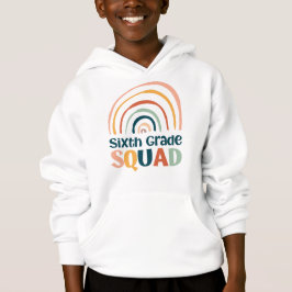 Sechste Grade Squad Retro boho Regenbogen farbig Hoodie