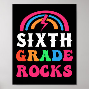 Sechste Klasse 6. Rocks Lustig Fertig Ck Zur Schul Poster