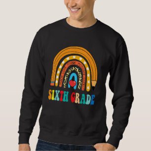 Sechste Klasse Regenbogen-Leoparden-Druck-Lehrer 6 Sweatshirt