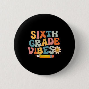 Sechste Stufe Gewebes 6. Klasse Team Retro 1. Tag Button