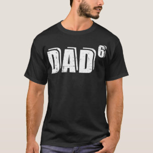 Sechste Vater Vater von 6 Kindern Kinderankündigun T-Shirt