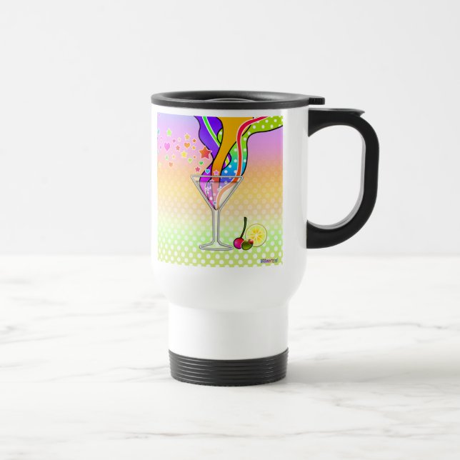SECHSTEN POP ART STYLE MARTINI REISEBECHER (Rechts)
