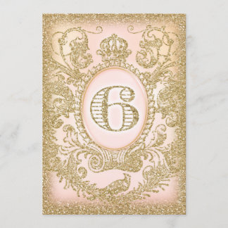 Sechster Geburtstag einmal auf Zeitprinzessin Einladung