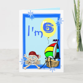 Sechster Geburtstag Karte