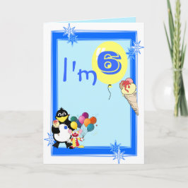 Sechster Geburtstag Karte
