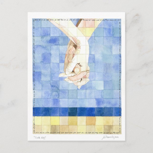 Sechster Tag (7 Tage Erstellung) Postkarte (Vorderseite)