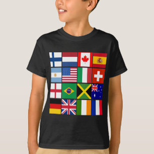 Sechzehn Flaggen vieler Nations-T - Shirts, T-Shirt