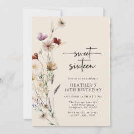 sechzehn Geburtstag Einladung