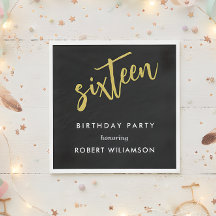 sechzehn zum schwarzen Geburtstag