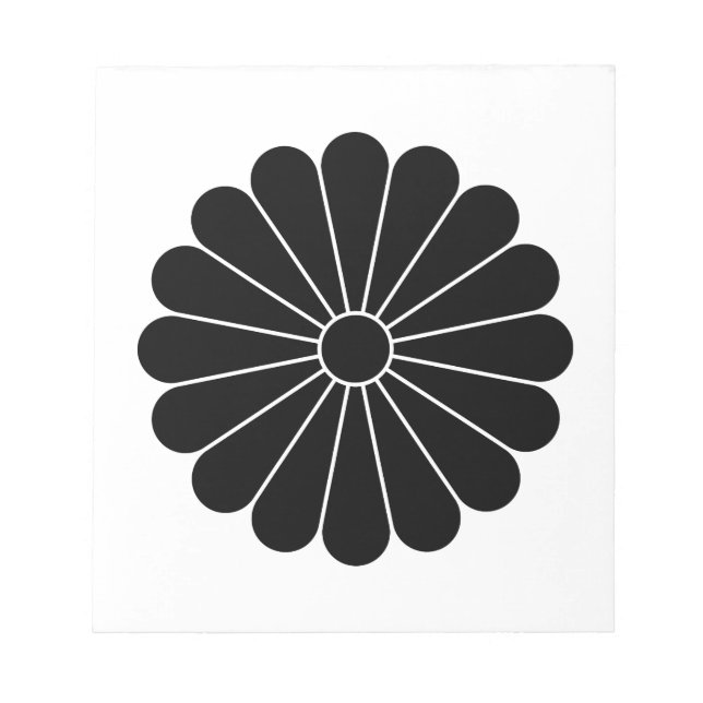 Sechzehnblättriges Chrysanthemum Notizblock (Vorderseite)