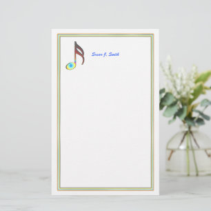 sechzehnte Musiknote Briefpapier