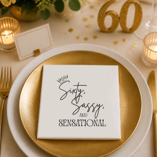 Sechzig, Frech und Sensationell Geburtstag Serviette