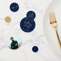 Sechzig Fünf Gold & Navy Blue 65. Geburtstagsparty