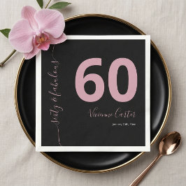 Sechzig und Fantastisch Skript Rosa 60. Geburtstag Serviette
