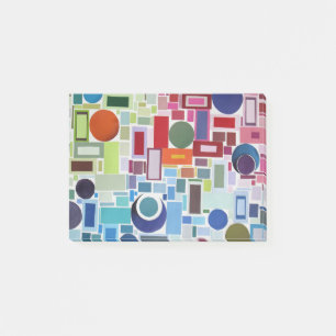 Sechzigerjahre Disco-Retro Mosaik-Collage abstrakt Post-it Klebezettel