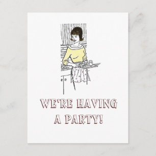 Sechzigerjahre Hausfrau - Einladung, sind wir H… Einladung