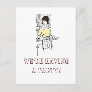 Sechzigerjahre Hausfrau - Einladung, sind wir H… Einladung