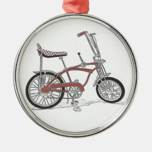 Sechzigerjahre klassisches Schwinn Silbernes Ornament