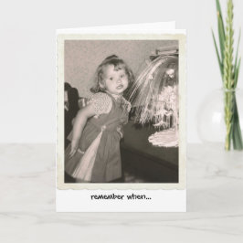 Sechzigerjahre kleines niedliches Mädchen im Kleid Karte