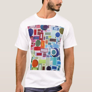 Sechzigerjahre Retro geometrische psychedelische T-Shirt
