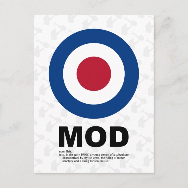 Sechzigste Mod-Target-Postkarte Postkarte (Vorderseite)