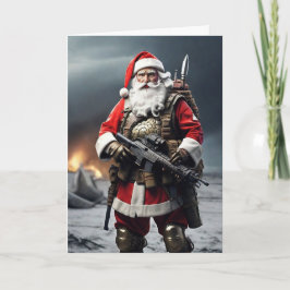 Second Amendment Santa Christmas Card Patriotic Karte