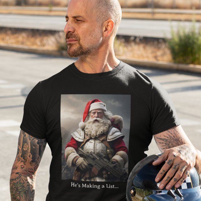 Second Amendment Santa Gun Rights Naughty List T-Shirt (Von Creator hochgeladen)