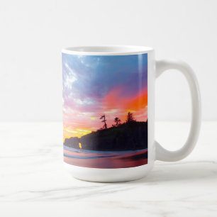 Second Beach bei Sonnenuntergang, Washington Tasse