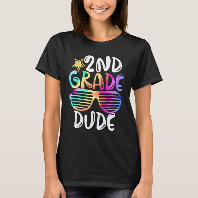 Second Grade Dude 2nd Grade Teachers Students Back T-Shirt (Vorderseite)