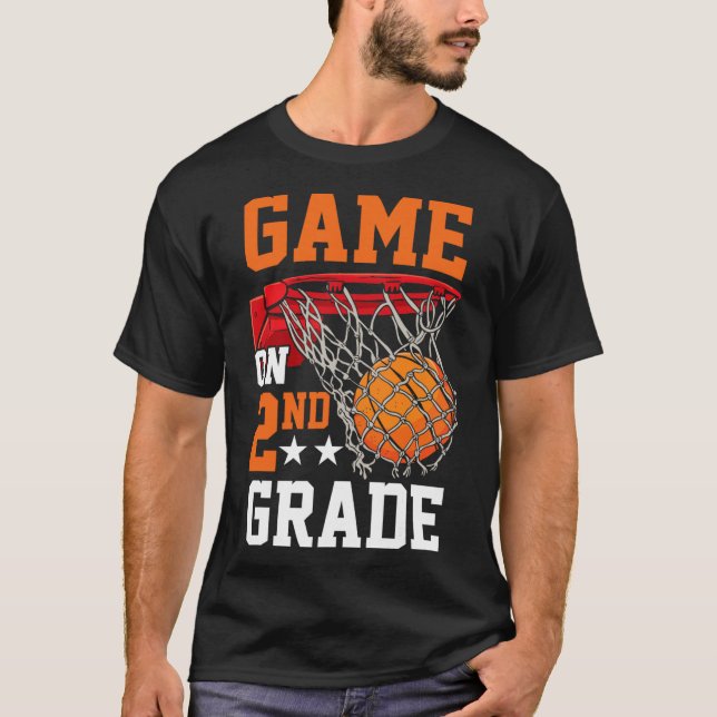 Second Grade Game On Sketll Ck To School 2nd Grade T-Shirt (Vorderseite)