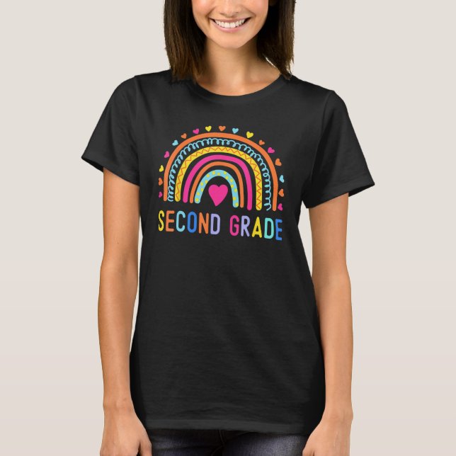 Second Grade Rainbow Girls Boys Teacher Team 2nd G T-Shirt (Vorderseite)