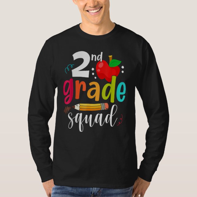 Second Grade Squad  Back To School 2nd Graders Tea T-Shirt (Vorderseite)
