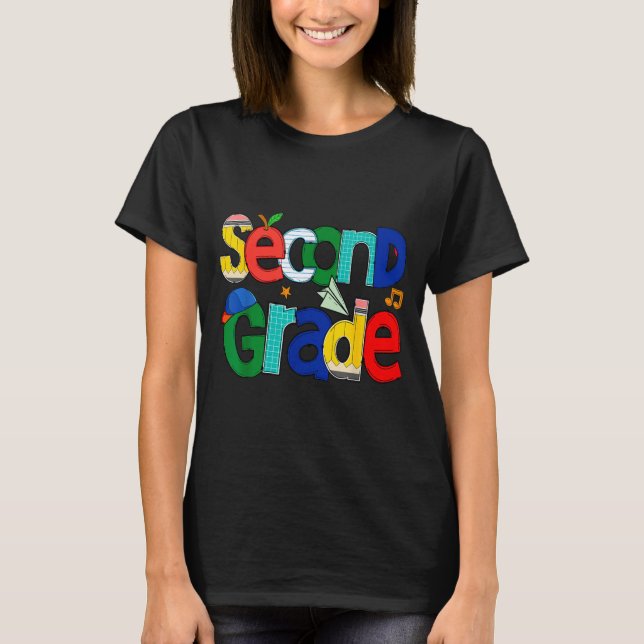 Second Grade Student School Clroom Learning Educat T-Shirt (Vorderseite)